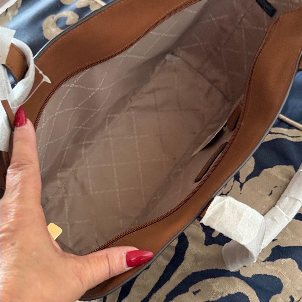 Michael Kors Brown Leather Tote - Picture 5 of 6